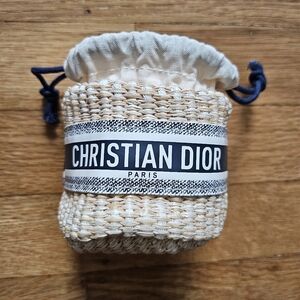 Christian Dior Micro Raffia Bucket Bag